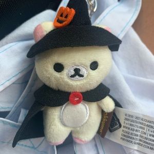 Rilakkuma Halloween Plush Keychain from Blind Box White Bear outfit